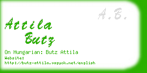attila butz business card